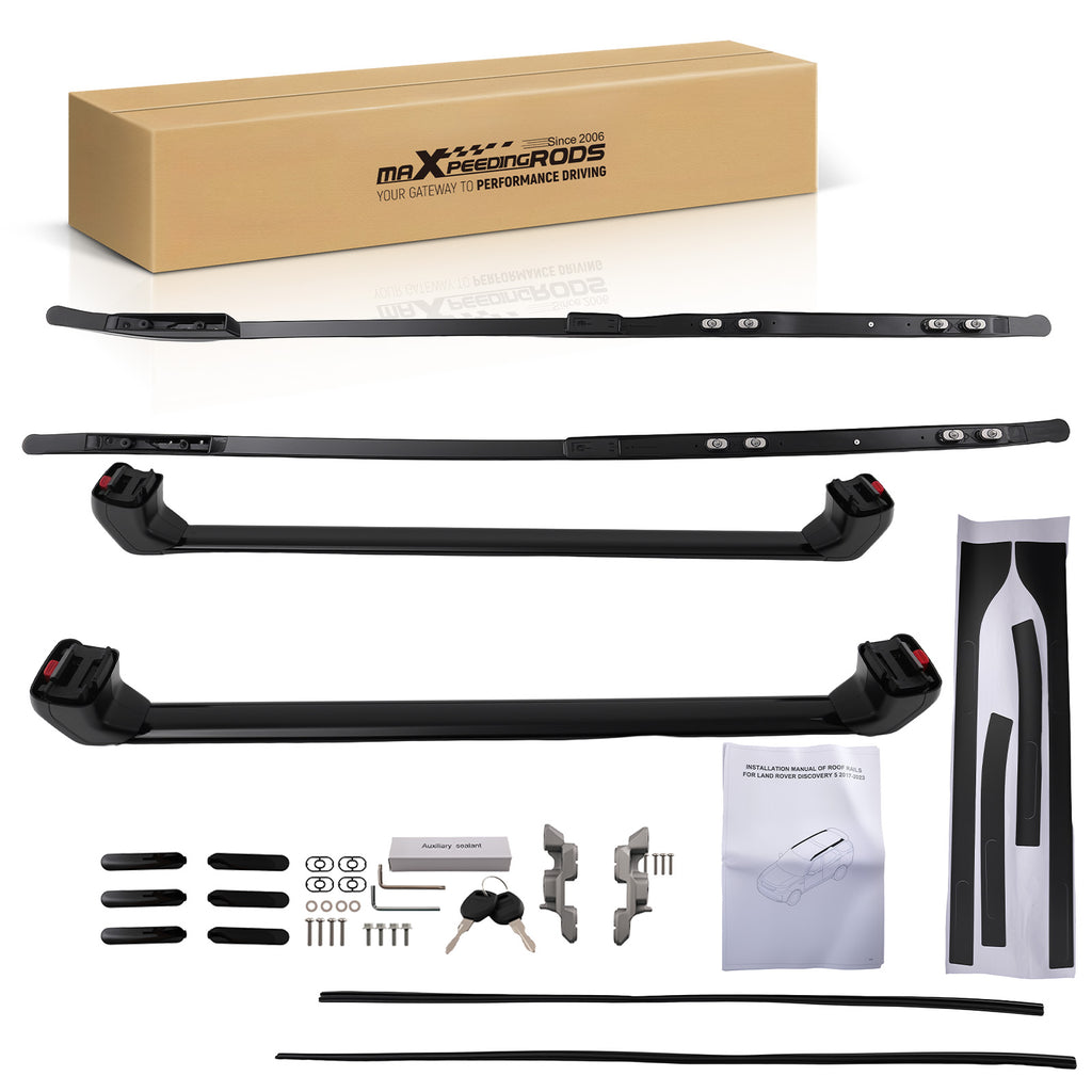 Black Roof Luggage Rail geschikt voor Land Rover Discovery 5 L462 2017-2025 Cross Bar