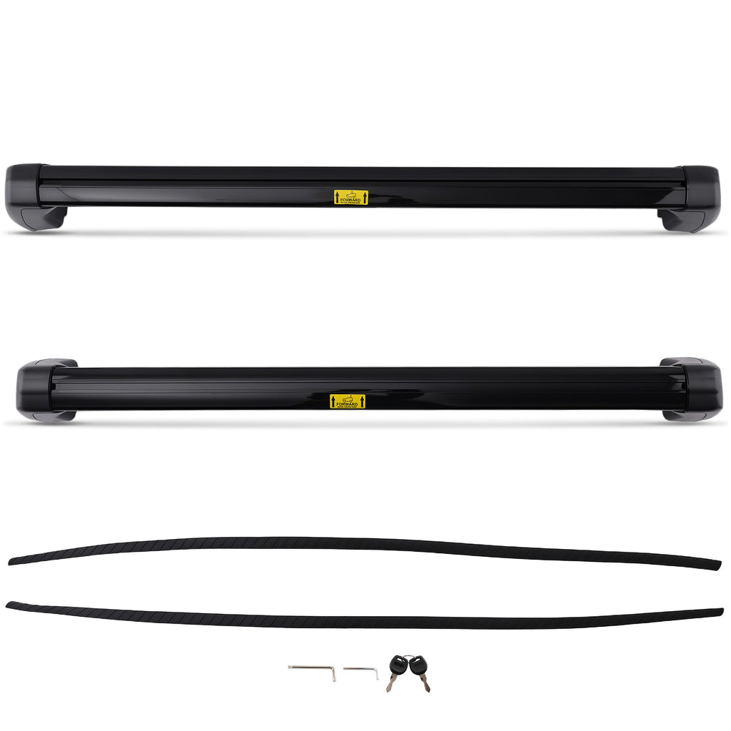 Aluminum Cargo Roof Bars geschikt voor Land Rover Discovery 5 2017-2024 Black 45KG Load