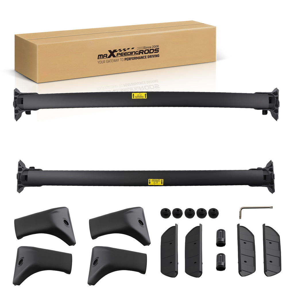 Black Top Roof Cross Bars Luggage Carrier geschikt voor Mitsubishi Outlander 2013+