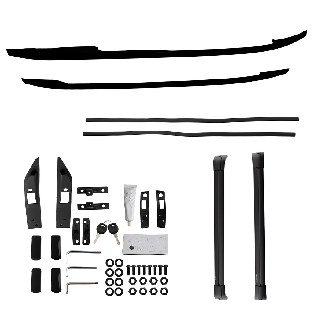 Roof Rack Rails Cross Bars Aluminium Black geschikt voor Range Rover Evoque L538 2011-2019