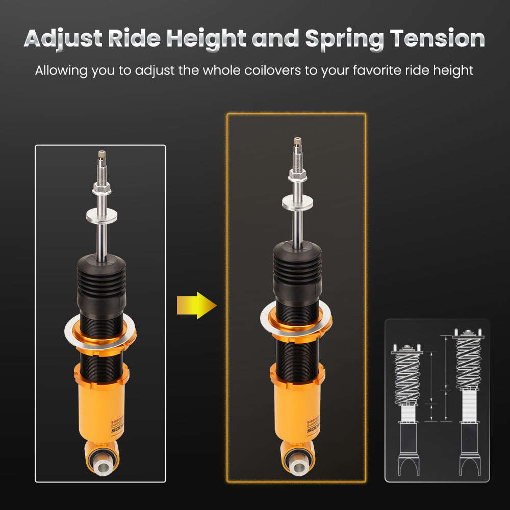 Compatible for Chevrolet Camaro V8 2012-2015 Adj. Damper Shock Absorbers Complete Coilovers  lowering kit