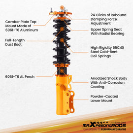 MaXpeedingrods Street Coilovers Kit compatible for Toyota Celica 90-93 Damper Adjustable