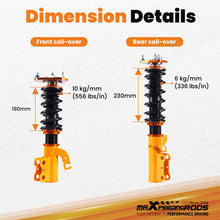 Laad de afbeelding in de galerijviewer, MaXpeedingrods Street Coilovers Kit compatible for Toyota Celica 90-93 Damper Adjustable