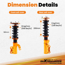Laad de afbeelding in de galerijviewer, MaXpeedingrods Street Coilovers Kit compatible for Toyota Celica 90-93 Damper Adjustable