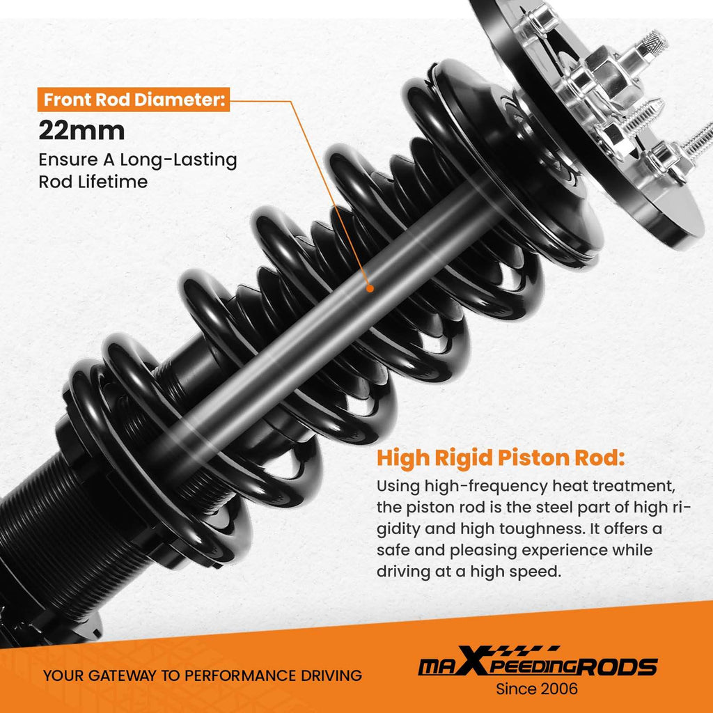 MaXpeedingrods 24 Ways Damper Coilovers Kit compatible for sedan 1990-1998 for coupe 1991-1999 lowering kit