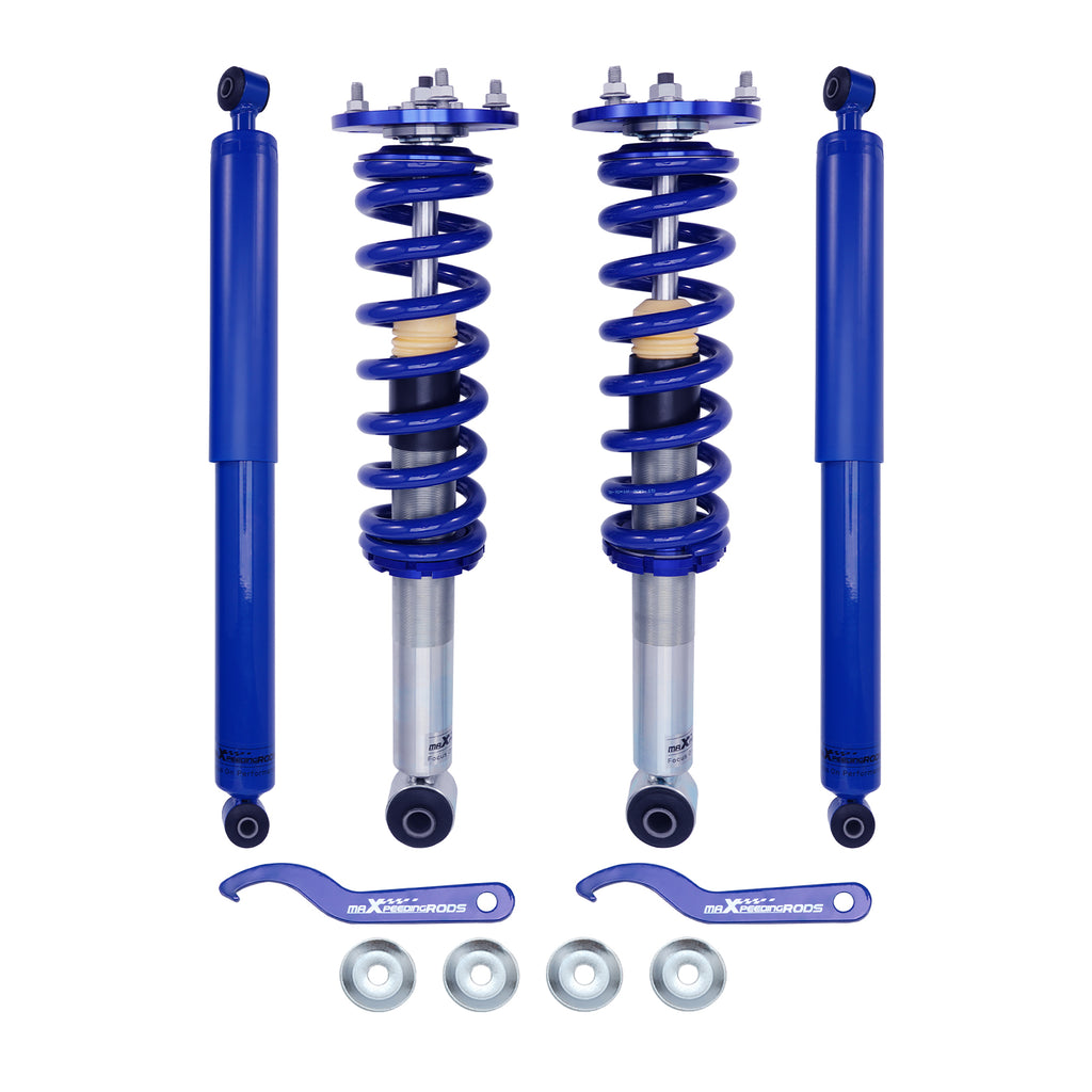 geschikt voor Ford F-150 04-08 Mark LT 06-08 2WD w/z Hats Fully Assembled Strut Shock set Lowering Kit
