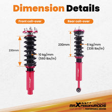Load image into Gallery viewer, MaXpeedingrods Coilovers 24 Way Damper Struts Shocks Kit compatible for Honda Accord 03-07