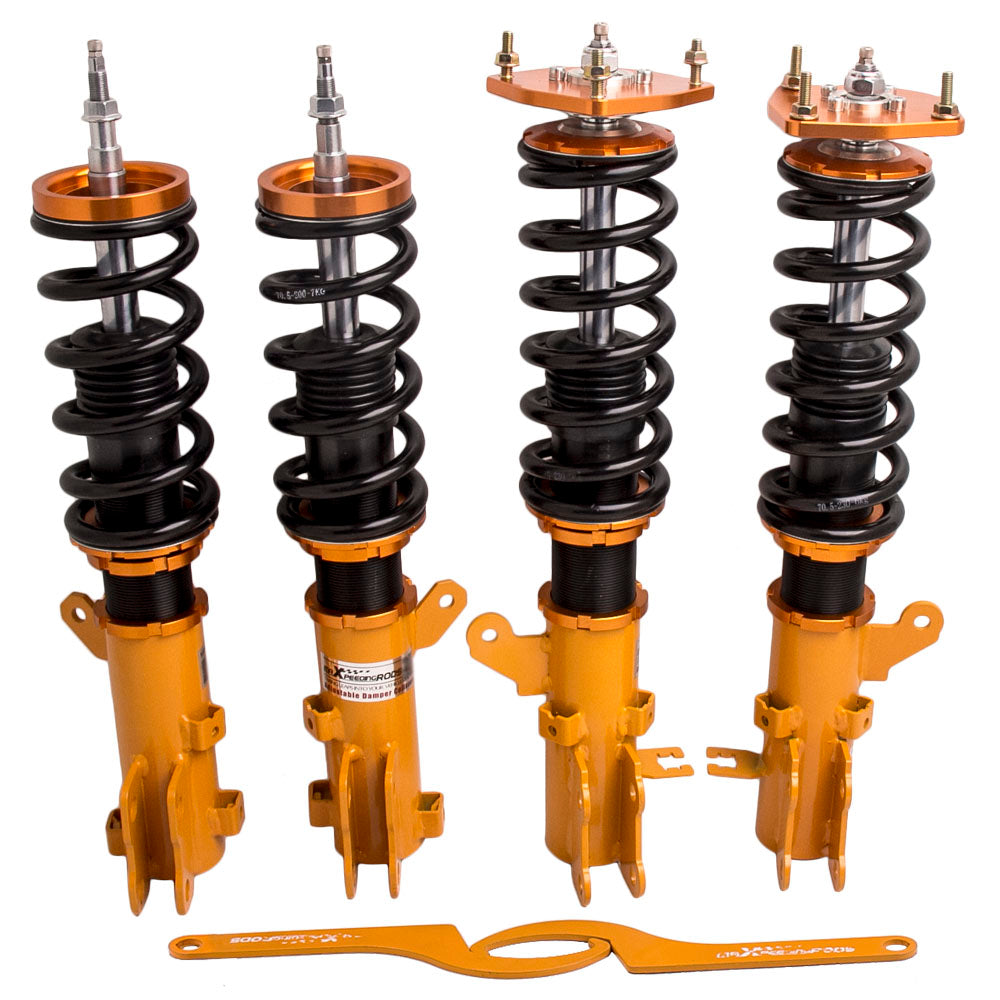 Amortiguador de 24 pasos y kit de coilover de altura ajustable compatible for Hyundai Tiburon 2003-2008