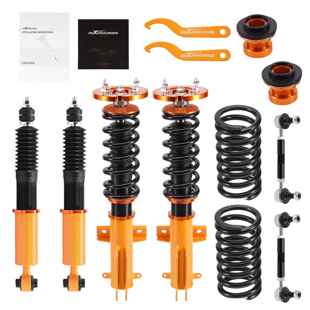 Schroefsets Kits geschikt voor Ford Mustang 2005-2014 Adjustable Height Mounts Struts Lowering Kit