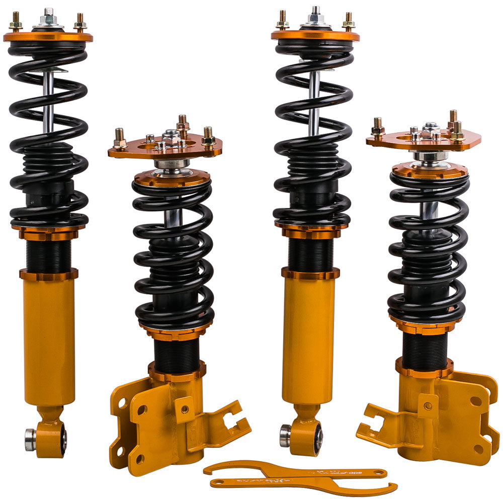 Suspensiones Coilover ajustables con amortiguador de 24 vías compatible for Nissan S13 180SX 240SX 89-94 Juego de 4