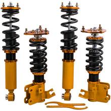 Laad de afbeelding in de galerijviewer, Suspensiones Coilover ajustables con amortiguador de 24 vías compatible for Nissan S13 180SX 240SX 89-94 Juego de 4