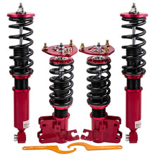 Laad de afbeelding in de galerijviewer, geschikt voor Nissan S13 Silvia Sileighty 180/200/240SX 1989-1994 24 Ways Adjustable Red High Performance Schroefset Lowering Kit