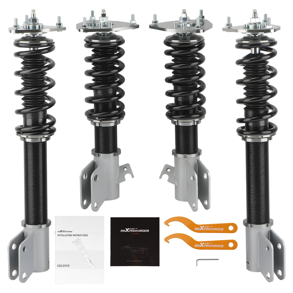 geschikt voor Subaru Impreza 2002 - 2007 GDB GDA 24 Ways Adjustable Schroefset Ophanging Kit Grey Lowering Kit
