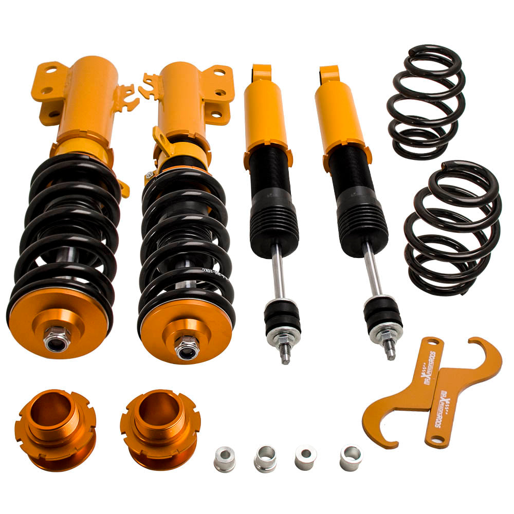 Schroefsets Spring Shocks Strut Kit geschikt voor Toyota Yaris 13-17 Achter + Voor Adj Height Lowering Kit