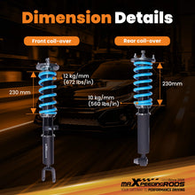 Laad de afbeelding in de galerijviewer, 24 Level Adjustable Coilover Suspension Kit compatible for BMW 5 Series F10 528i 535i 09-16