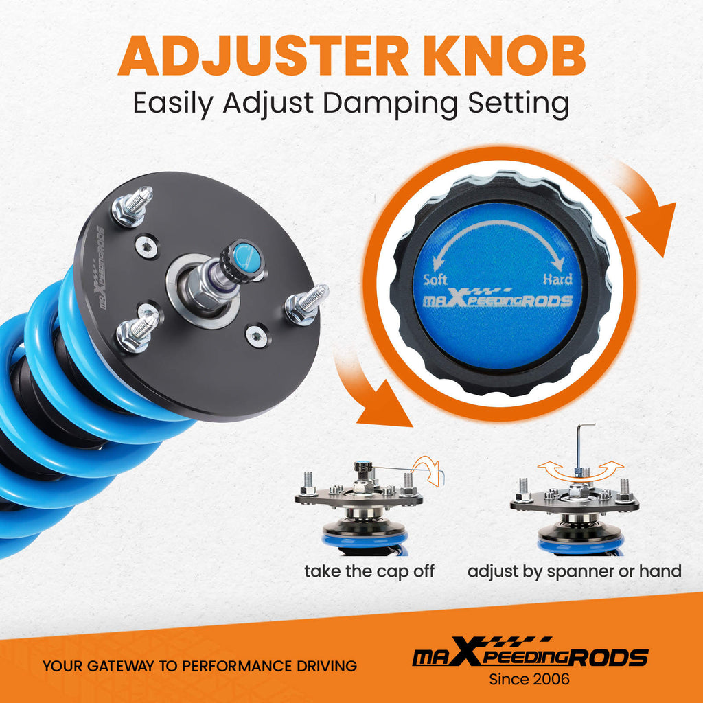 Compatible for Challenger Charger 2011-22 24 Way Damping Adj. Coilovers Shocks Struts Lowering Kit