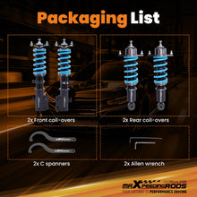 Laad de afbeelding in de galerijviewer, Coilovers 24 Click Damper Suspension Kit compatible for Toyota Corolla 03-08 Matrix 03-08