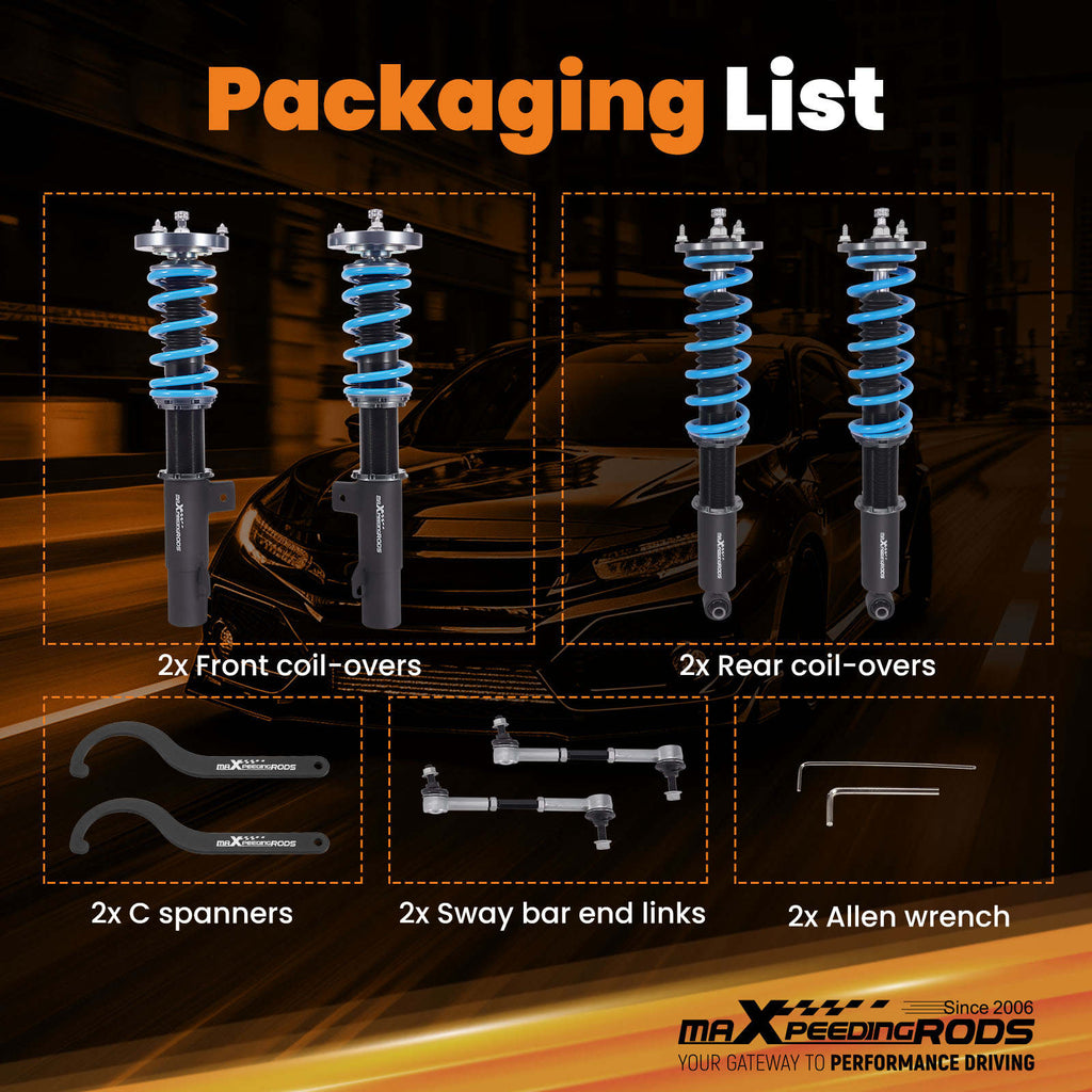 MaXpeedingrods T6 COILOVER Lowering Kit compatible for BMW 7-Series RWD (E38) 1995-2001
