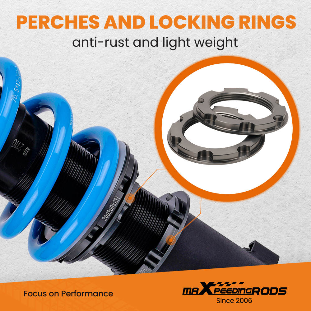 MaXpeedingrods Coilover Compatible For Hyundai Coupe Tuscani 2003-2008 24 Ways Adj. Damper Lowering Kit