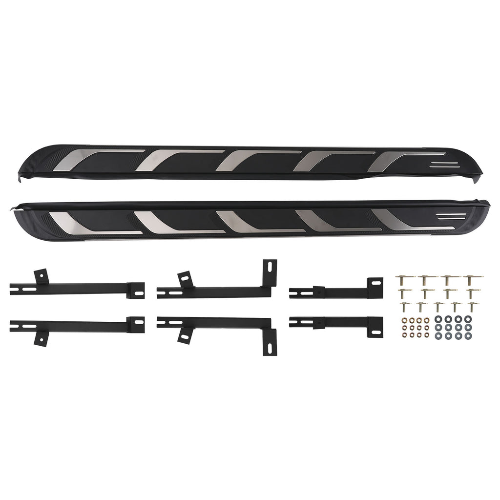 Black Side Step Running Board geschikt voor AUDI Q7 2017-2023 4M 4MB Aluminum Pair