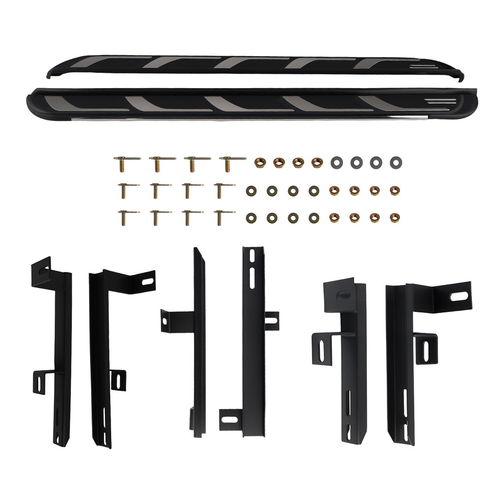 Aluminium Side Steps Nerf Bars geschikt voor AUDI Q5 S LINE 80A 2018+ Black Running Boards