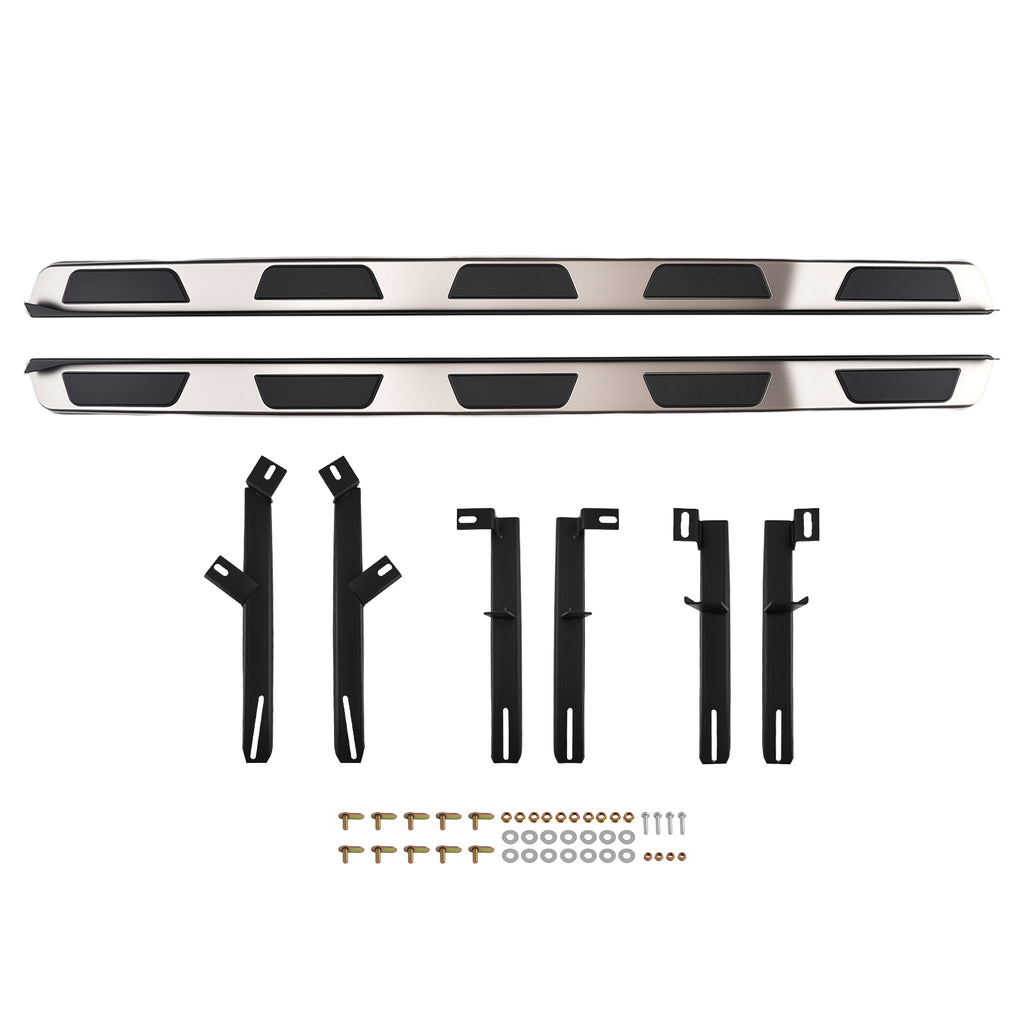 Black Side Steps Nerf Bars geschikt voor AUDI Q7 4L 2006-15 Running Boards Stainless Steel