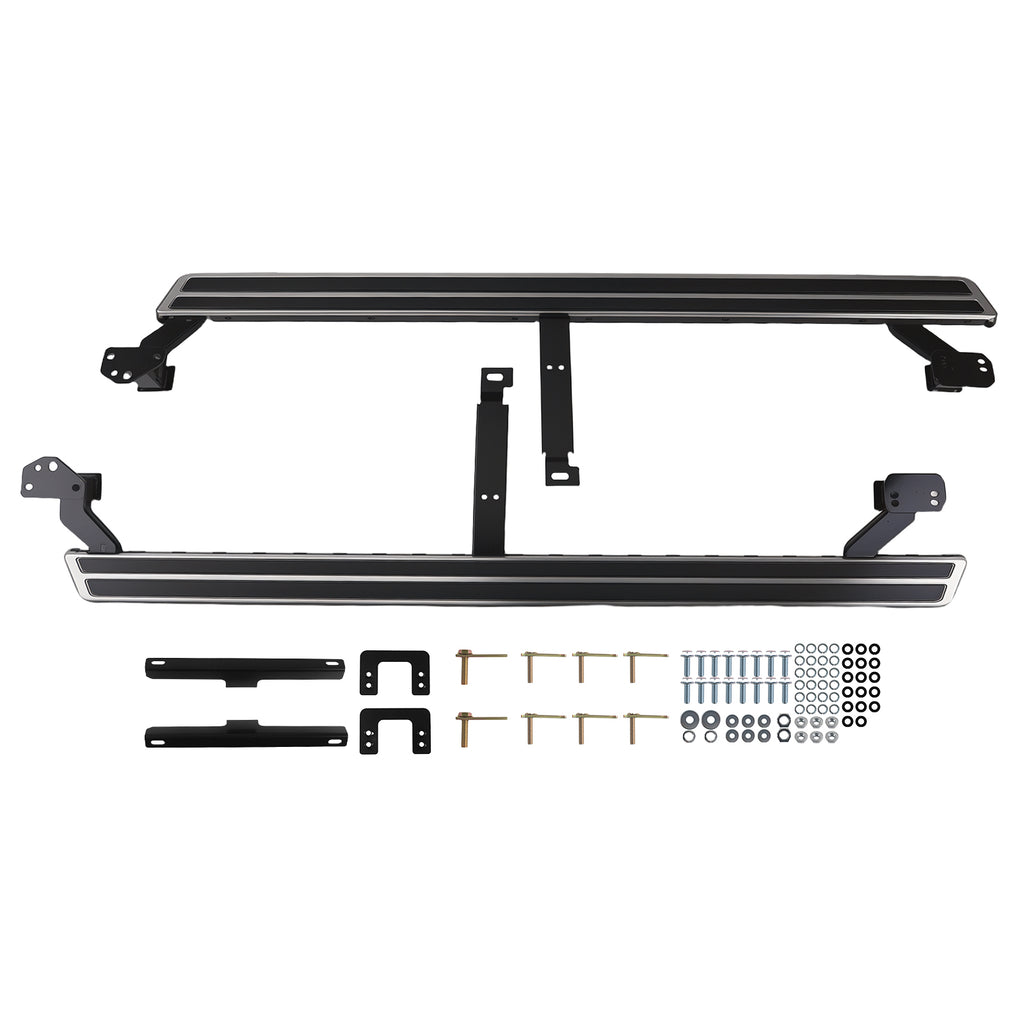 Running Board Side Steps Pair geschikt voor Audi Q7 2016-2023 4M Aluminum Protection Black