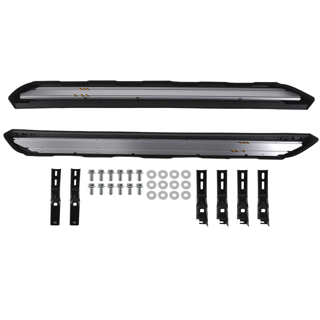 Aluminium Side Steps Running Boards geschikt voor Ford Ranger T6 T7 T8 T9 2012-2022 Black