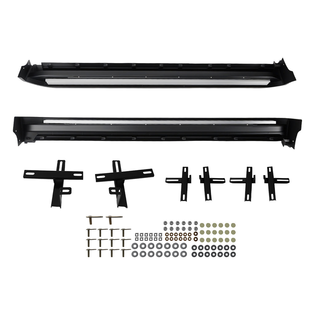 Aluminium Running Board Side Steps geschikt voor Nissan X-Trail T32 14-20 Black Non-Slip