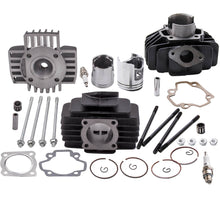 Laad de afbeelding in de galerijviewer, compatible for yamaha pw50 60cc kit foro grande cilindro testata guarnizione pistone estremità superiore 1981-2009
