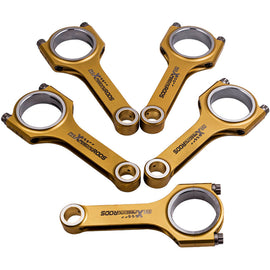 H-Beam Drijfstangen 4340 Gold Color Drijfstangen geschikt voor Audi S2 RS2 2.2L 5cyl 20V