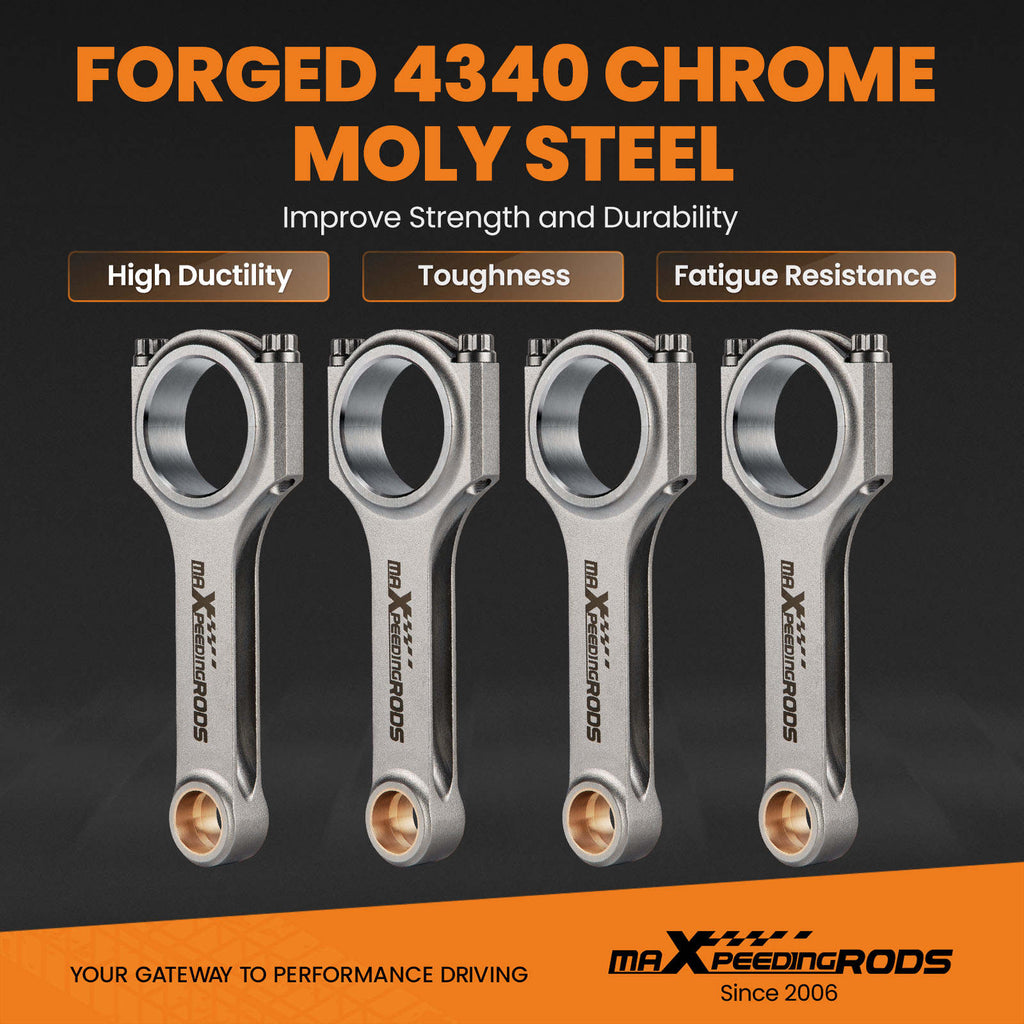 Forged EN24 H-Beam Connecting Rods compatible for Suzuki GSX-R1100W 93-98 GSF1200 Bandit