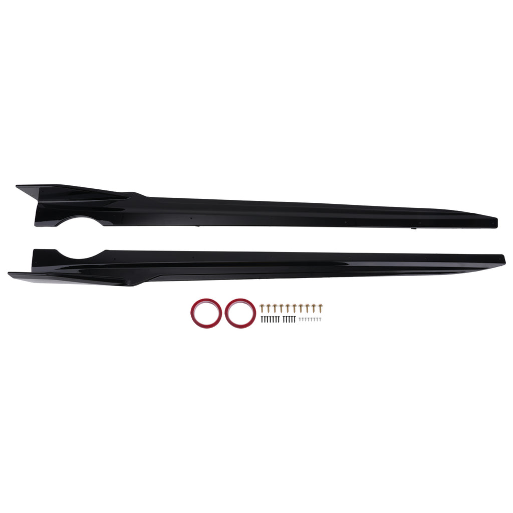 ABS Side Skirt Extension Panels geschikt voor BMW X5 G05 M Sport 2019-25 Gloss Black Body