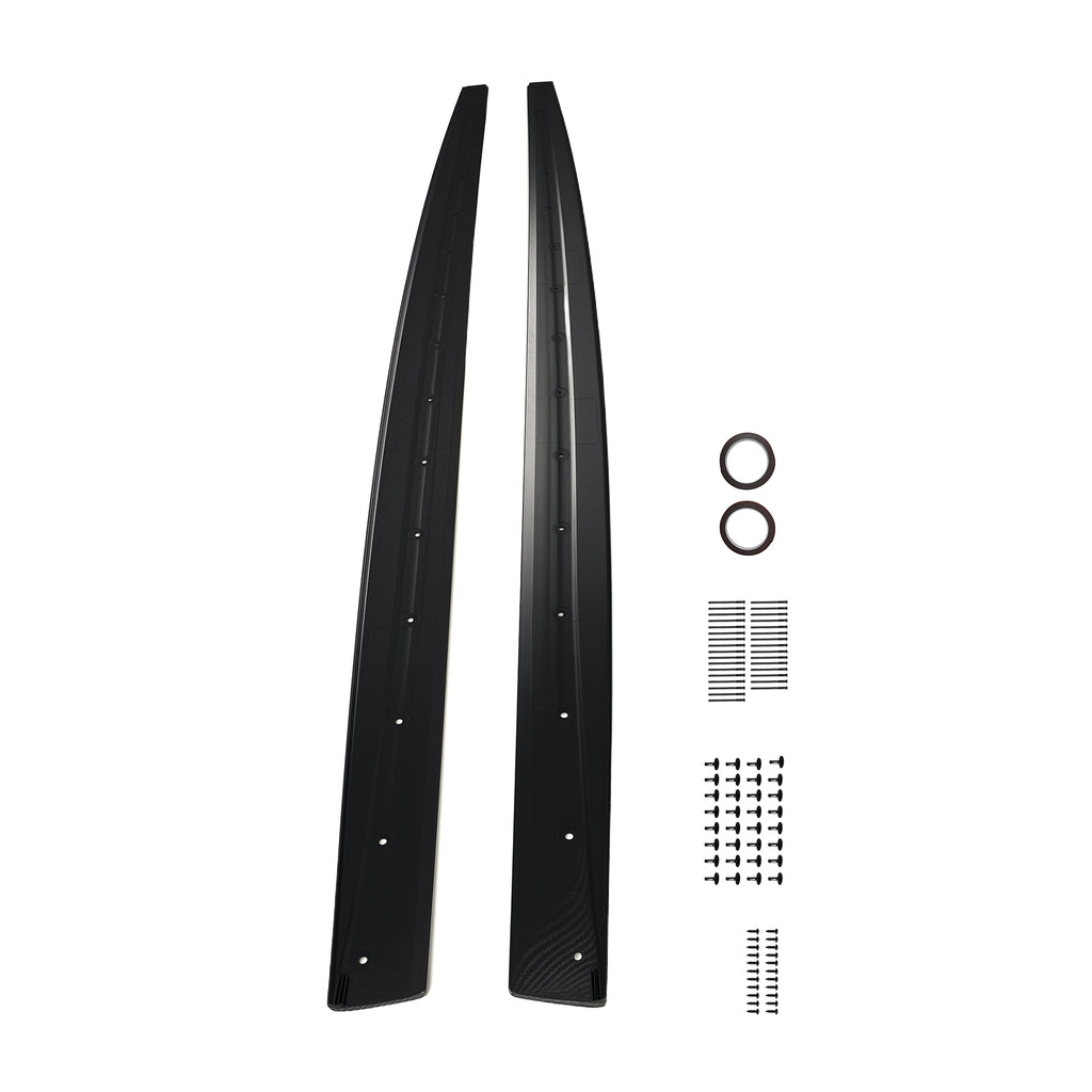 ABS Side Skirt Extension Lip geschikt voor BMW 4 Series F32 F33 F36 2014-2020 Carbon Look
