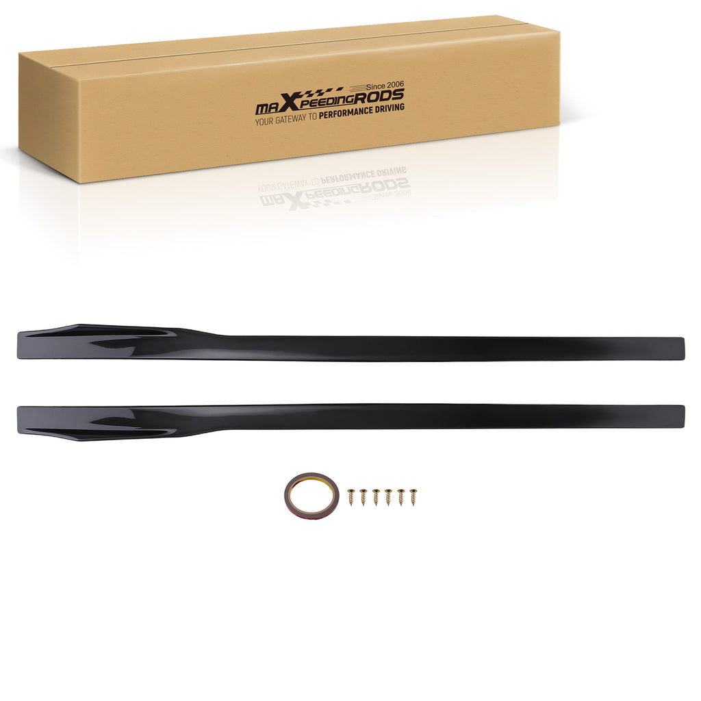 2 Piece Side Skirt Extension geschikt voor BMW 8 Series G14 G15 2019+ ABS Gloss Black