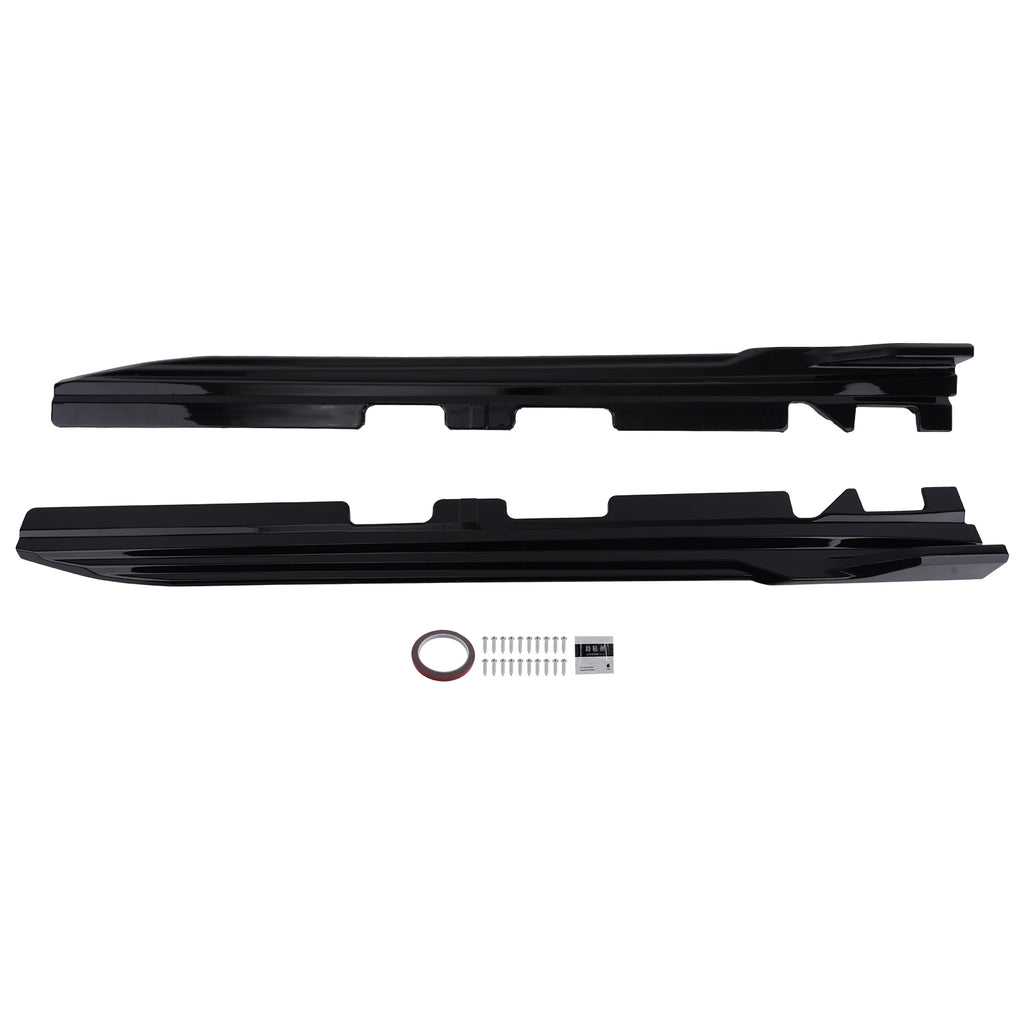ABS Side Skirt Extension geschikt voor BMW X3 G01 X4 G02 2018-2023 Gloss Black Panel