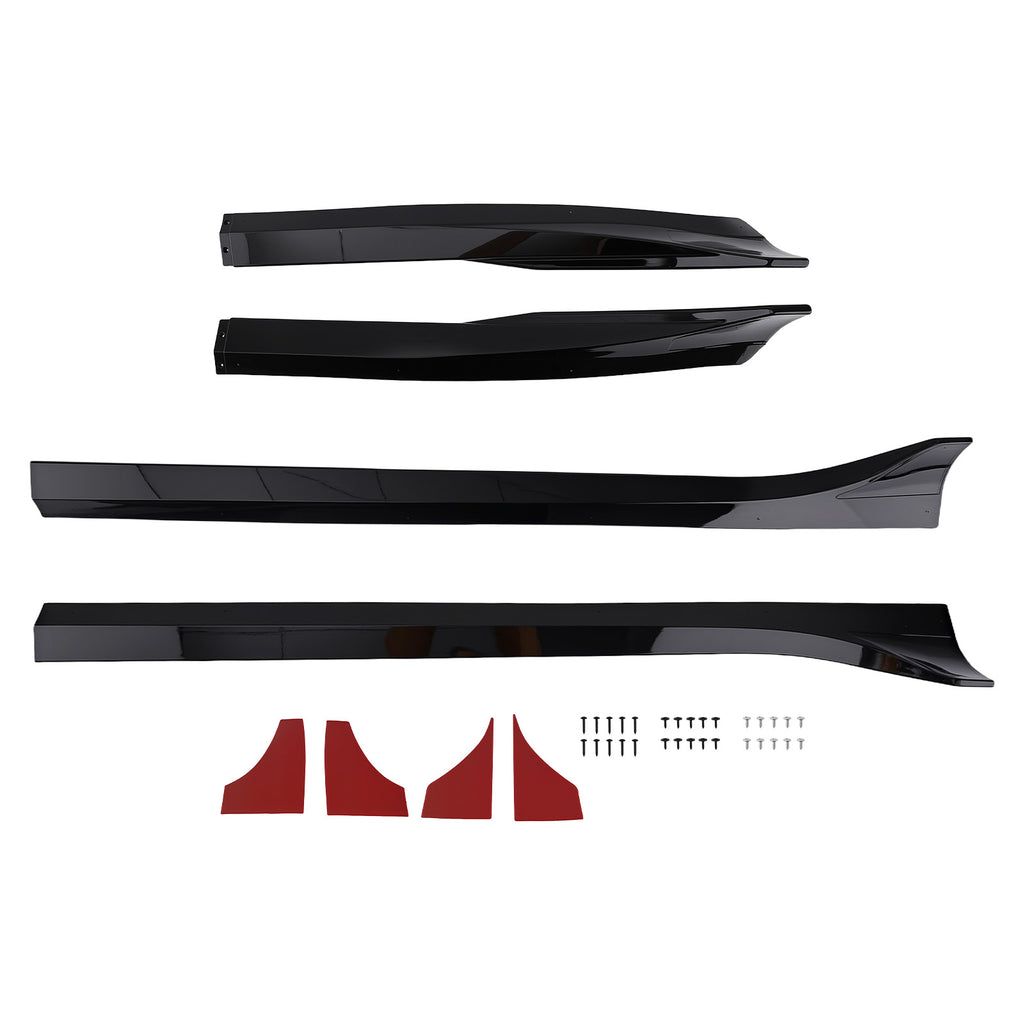 ABS Side Skirt Extension Body Panel Kit geschikt voor Tesla Model 3 2017-2023 Black 2PC