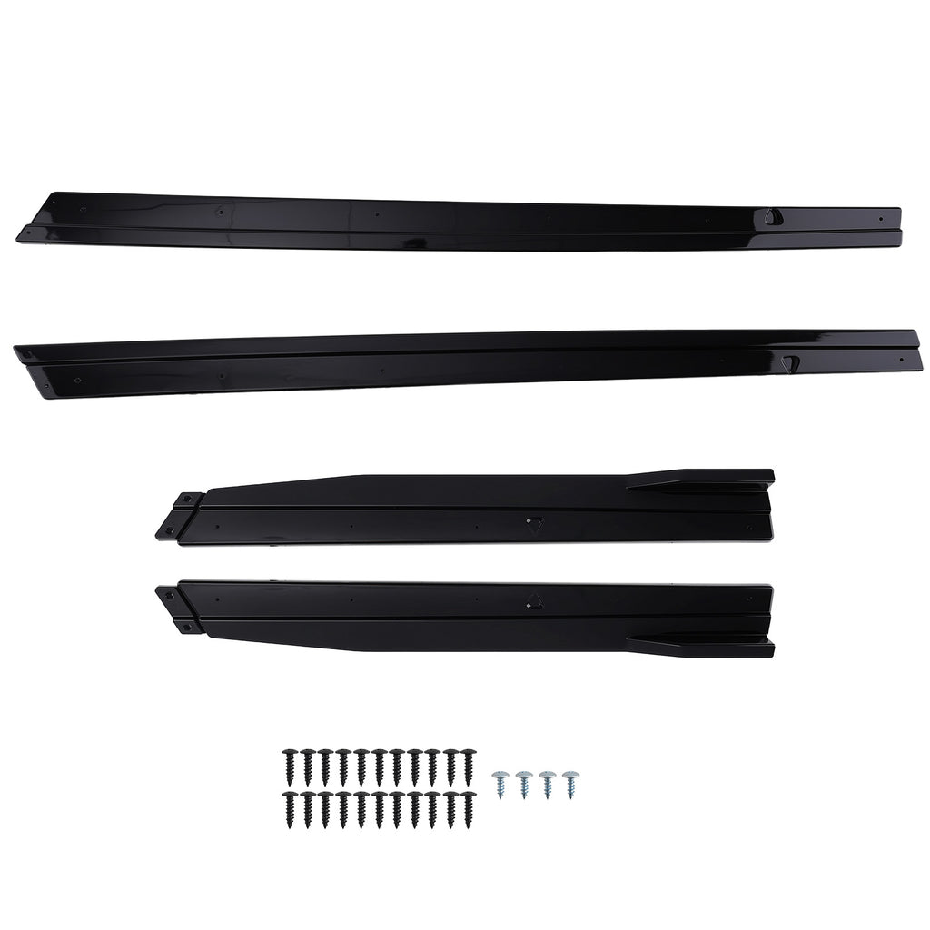 Extension Panel geschikt voor VW GOLF R GTD GTI MK7 7.5 2014-2020 Gloss Black Side Skirt