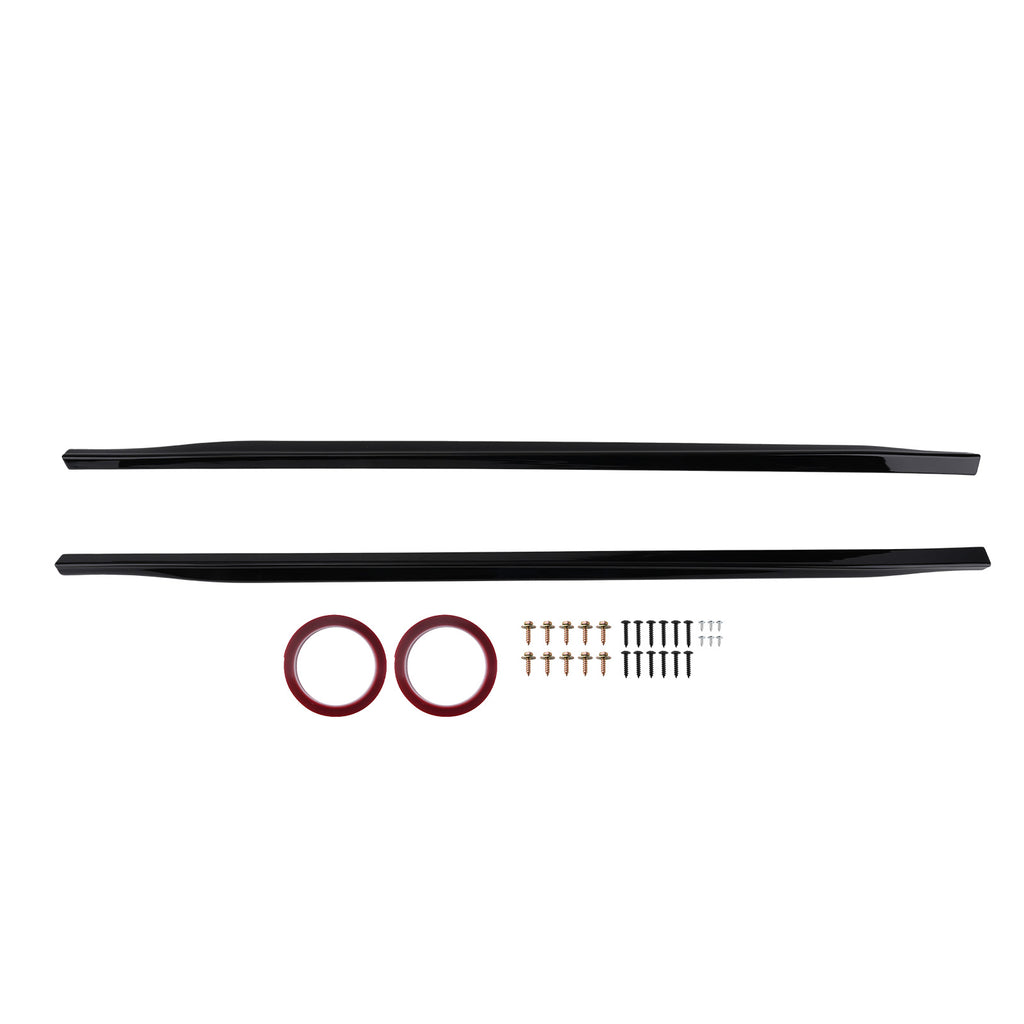 Side Skirt Extension Body Panel geschikt voor VW Golf MK8 GTI GTD 19-23 Black Set Kit