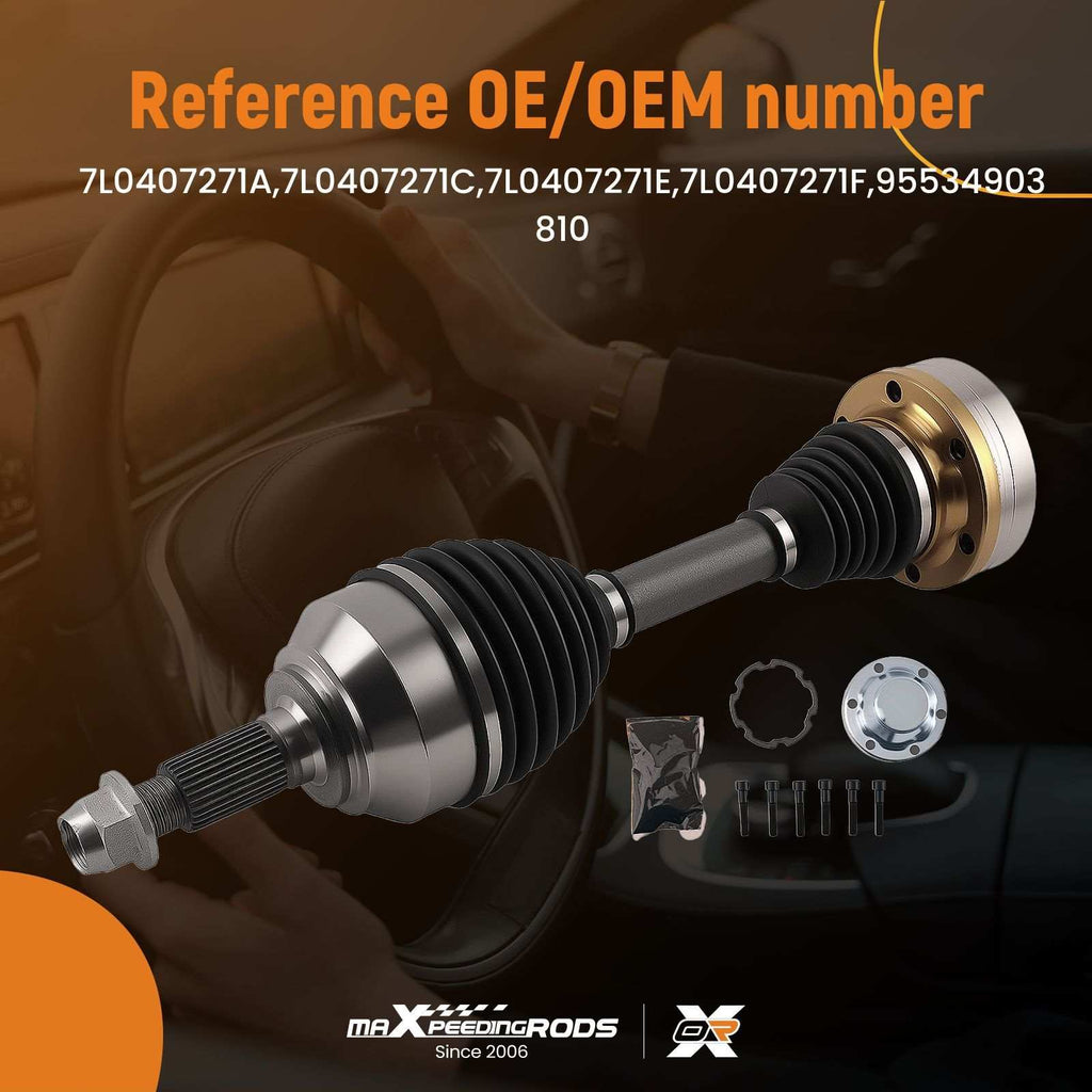 Front Left or Right CV Axle Assembly compatible for Audi Q7 2007-2010 compatible for Porsche Cayenne 03-10