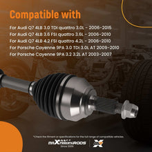 Laad de afbeelding in de galerijviewer, Front Left or Right CV Axle Assembly compatible for Audi Q7 2007-2010 compatible for Porsche Cayenne 03-10