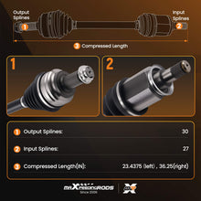 Laad de afbeelding in de galerijviewer, Pair CV Axle Shaft Assembly compatible for BMW X3 E83 2004-2010 2.5L 3.0L Front Left&amp;Right