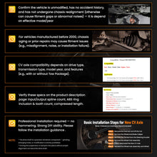 Laad de afbeelding in de galerijviewer, DRIVE SHAFTS NEARSIDEOFFSIDE compatible for VAUXHALL COMBO-CORSA-MERIVA-TIGRA 2000gt;2012