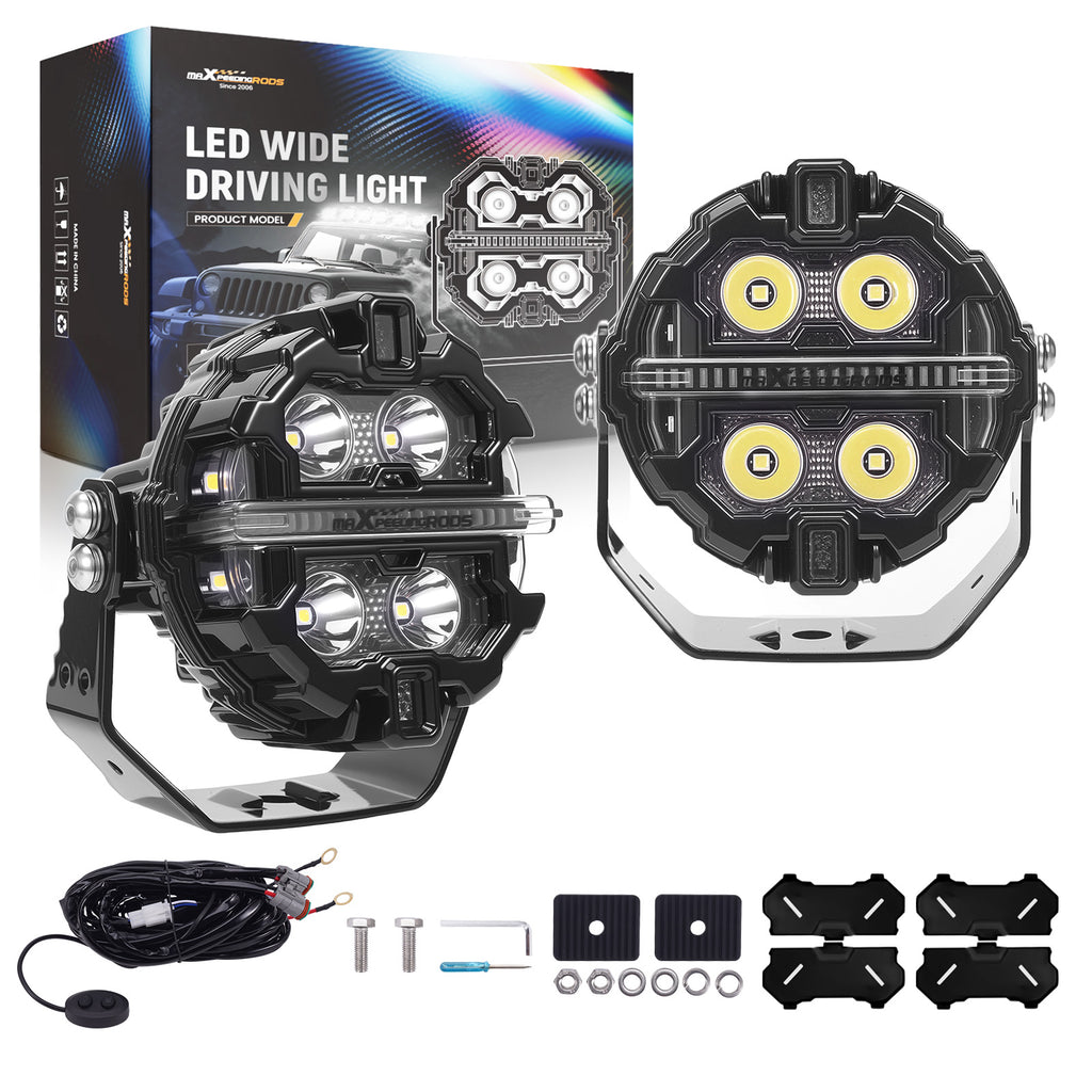 LED Pod Light 270° Beam 19200LM Spot Side Shooter voor 4WD UTV Marine Boat 12V