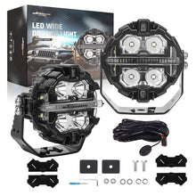 Laad de afbeelding in de galerijviewer, LED Driving Light Pods voor 4WD Truck 3.5inch 19200LM Spot Beam DRL geschikt voor White Amber