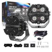 Load image into Gallery viewer, Squar LED Pods Driving Lights DRL RGB Light met Amber &amp; geschikt voor White 160W VOOR Off Road