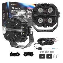 Laad de afbeelding in de galerijviewer, 3.5 LED Work Light Bar Pods RGB DRL voor Off Road 4WD ATV 270° Beam 19200LM 12V