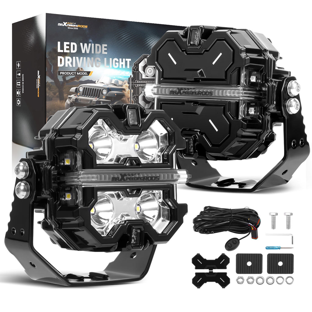 160W LED Pod Lights voor Off Road 3.5 Spot Beam DRL geschikt voor White Amber 270° IP68 6000K
