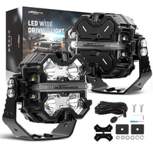 Laad de afbeelding in de galerijviewer, 160W LED Pod Lights voor Off Road 3.5 Spot Beam DRL geschikt voor White Amber 270° IP68 6000K