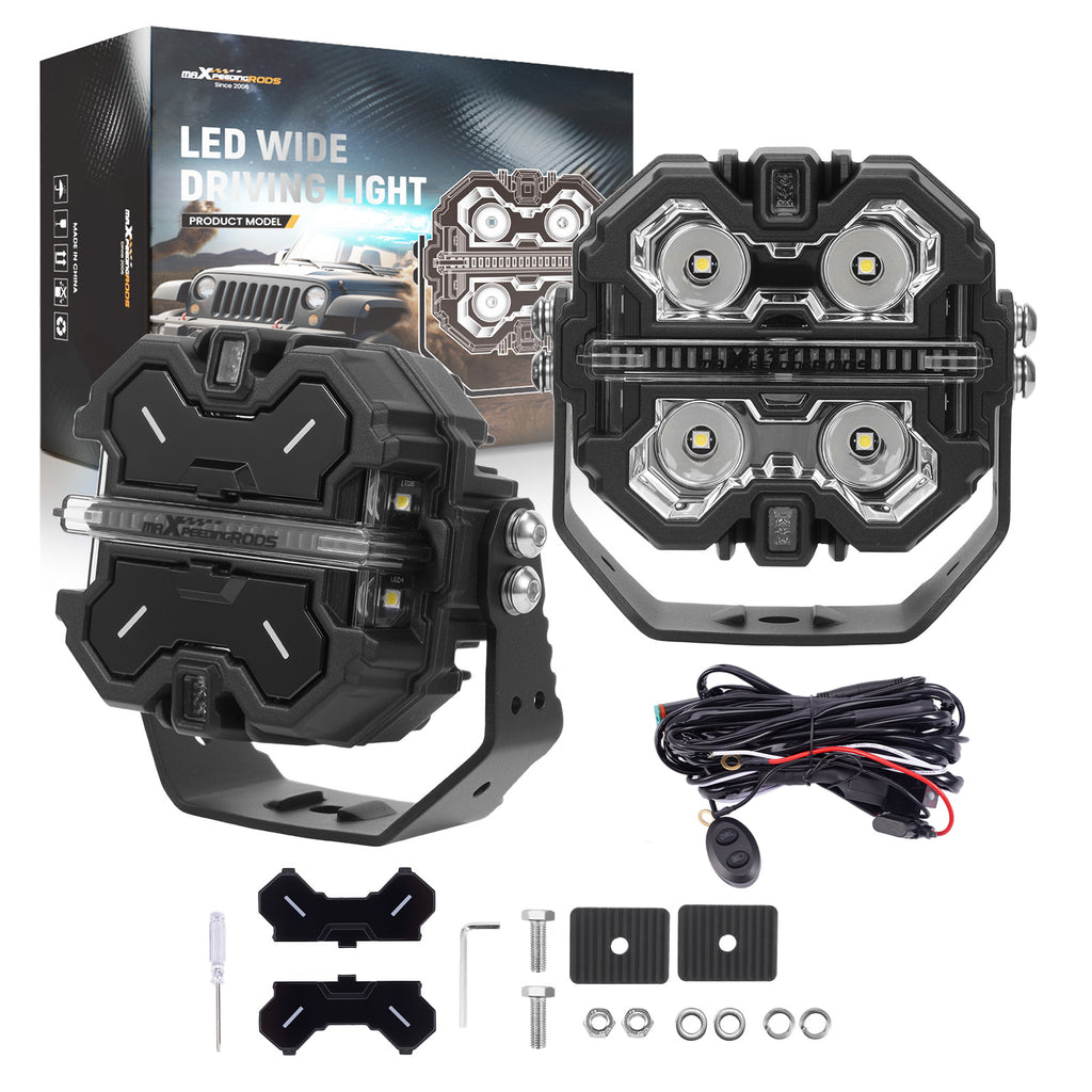 LED Auxiliary Lights 3.5" 160W Spot Beam Side Shooters DRL voor Off Road